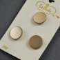 LaMode Vintage Buttons #166 3 Cards of Three Round Plain Gold Plastic 5/8 Inch