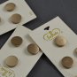 LaMode Vintage Buttons #166 3 Cards of Three Round Plain Gold Plastic 5/8 Inch