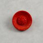 3 Red Plastic Self Shank Vintage Sewing Buttons 15/16 Inch Flower Design