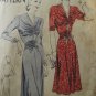 Vogue 8696 Sewing Pattern Misses' Dress w/ Draped Bodice 1930s Size 18