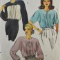 Vogue 8138 Sewing Pattern Misses' Blouse w/ Shoulder Pads Size 6-8-10
