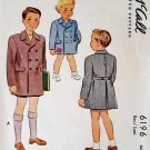 McCall 6196 Sewing Pattern Boys' 1940s Coat Size 1