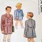 McCall 6196 Sewing Pattern Boys' 1940s Coat Size 1