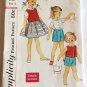 Simplicity 2987 Sewing Pattern Child's Blouse Shorts Jacket Skirt Size 3
