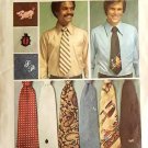 Simplicity 7209 Sewing Pattern Men's Ties One Size w/ Transfer