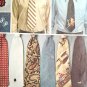 Simplicity 7209 Sewing Pattern Men's Ties One Size w/ Transfer