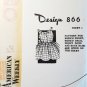 American Weekly 1950s Mail Order #866 Child's Pinafore Size 2-8