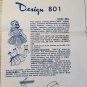 The Michigan Farmer #801 Mail Order Sewing Pattern 1950s Child's Pinafore Dress Size 2-8