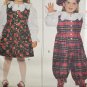 Butterick 3644 B Line Sewing Pattern Child's Jumper Jumpsuit Beret & Blouse Size 4-5-6