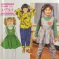 Simplicity 7466 Crayola Kids Sewing Pattern Jumper Pants & Top Children's Girls' Size A 3-6X