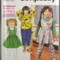 Simplicity 7466 Crayola Kids Sewing Pattern Jumper Pants & Top Children's Girls' Size A 3-6X