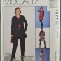McCall's 7877 Sewing Pattern Misses' Jacket Vest Pants & Skirt Size 10-12-14