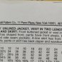 McCall's 7877 Sewing Pattern Misses' Jacket Vest Pants & Skirt Size 10-12-14