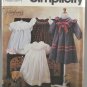 Simplicity 7644 Sewing Pattern Child's Dress w/ Smocking Variations Size AA 2-4
