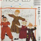 McCall's 6186 Sewing Pattern Jumping Beans Children's Dress or Jumper & Jumpsuit Size 2-3-4