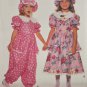 Butterick 6671 It's Enchanting Sewing Pattern Girls' Dress Jumpsuit & Hat Size 2-3-4