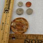 Vintage Large Plastic Coat Button Brown Tan Marbled 2 Inch Round 2 Hole