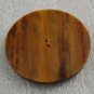 Vintage Large Plastic Coat Button Brown Tan Marbled 2 Inch Round 2 Hole