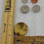 4 Vintage Sewing Buttons Plastic w/ Metal Backing 2-Hole Marbled Tan 1 3/8 Inch