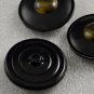 3 Large Mid-Century Metal & Plastic Sewing Buttons w/ Self Shank Saucer Atomic