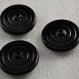 3 Large Mid-Century Metal & Plastic Sewing Buttons w/ Self Shank Saucer Atomic