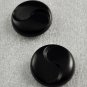 2 Black Vintage Buttons Round w/ Molded S Design Self Shank