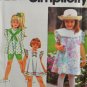Simplicity 7726 Sewing Pattern Child's Dress Tunic Bicycle Shorts Size 2-4