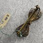 800 Silver Filigree Ribbon Bow Pin w/ White Enamel Vintage Italian Jewelry