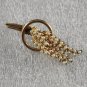 Vintage Gold Tone Lapel Pin w. Faux Seed Pearls Floral Spray