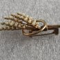 Vintage Gold Tone Lapel Pin w. Faux Seed Pearls Floral Spray