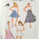 Simplicity 8629 Sewing Pattern Misses' Circle Poodle Skirt Size H 6-10