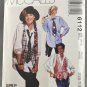 McCall's 6112 Sewing Pattern Misses' Shirt Vest & Necktie Size Small