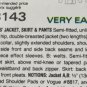 Vogue 8143 Sewing Pattern Misses' Jacket Skirt Pants Size 8-10-12 Very Easy Career
