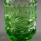 L.G. Wright Green Glass Eye Winkler Vintage Toothpick Holder