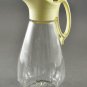 Vintage Mid-Century Glass Syrup Jar Dispenser w/ Plastic Lid