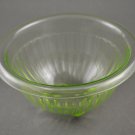 Hocking Green Transparent Paneled Mixing Bowl Depression Kitchenware