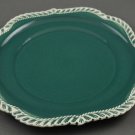 Harker Teal Pate sur Pate Square Snack Sandwich Plate