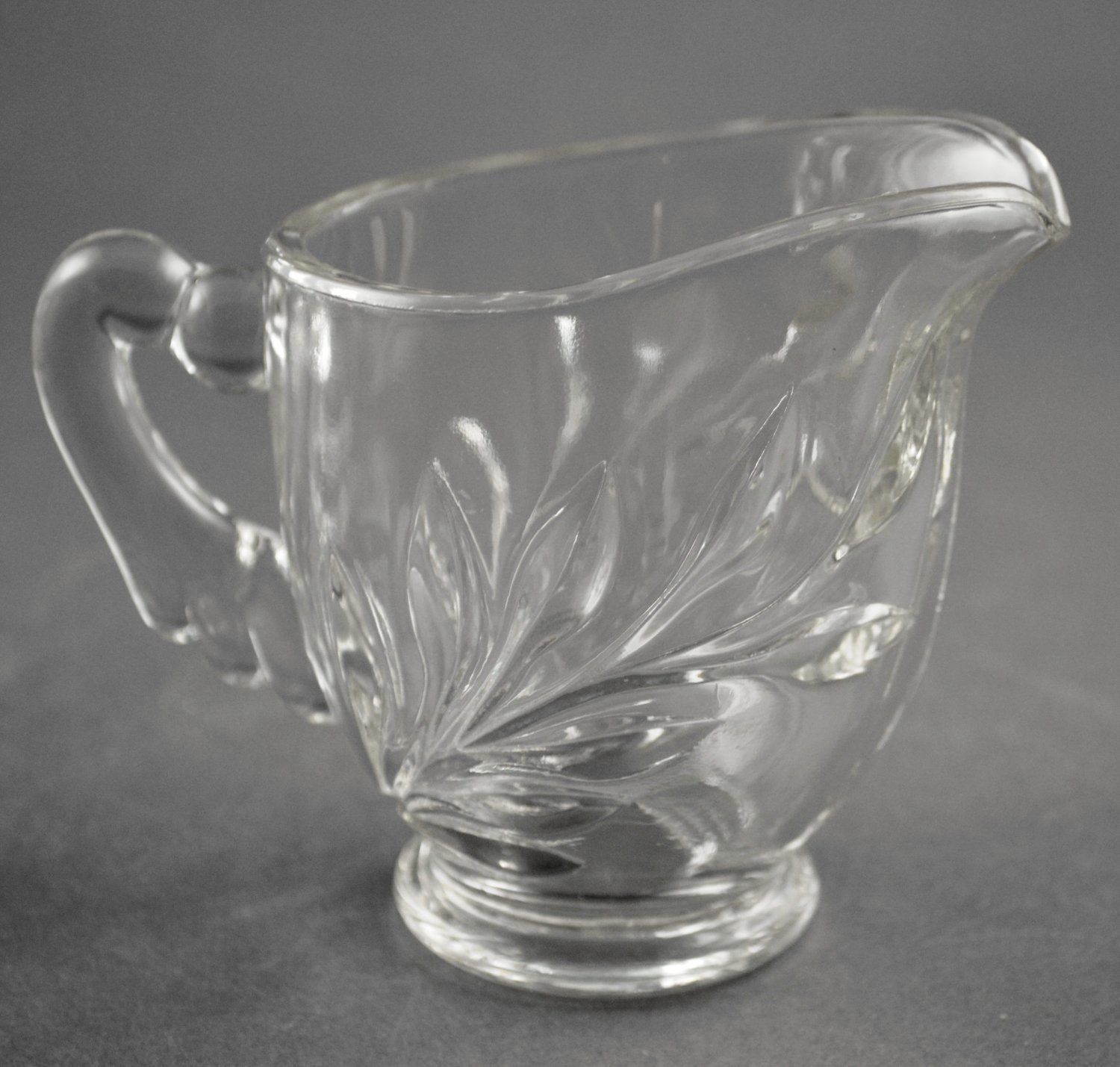 Indiana Glass Oleander Willow Clear Sugar And Creamer Set 0019