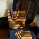 Tote bag set - Autumn Stripes