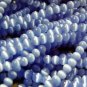 Fiber optic beads: Cats Eye Beads: Light Blue 4mm Round