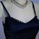 BLACK Cocktail Prom GOWN SEQUINS Ballerina DRESS M 34 Bust