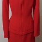 ANNE KLEIN LION LABEL RED WOOL DRESS SZ 4 - Bust 36 W 30 H 36