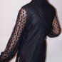 Judy Bond Vintage 60s Black Lace Blouse Top M Bust 40