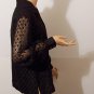 Judy Bond Vintage 60s Black Lace Blouse Top M Bust 40