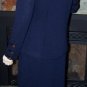 ST JOHN BASICS LABEL SANTANA BLUE POWER SKIRT SUIT SIZE 8 Bust 40 Waist 28 - 36