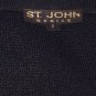 ST JOHN BASICS LABEL SANTANA BLUE POWER SKIRT SUIT SIZE 8 Bust 40 Waist 28 - 36