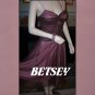 Betsey Johnson Rose Cocoa Ruched Cocktail Party Dress Size 8