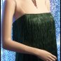 Swinging Emerald Flapper Style Costume Dancer Dress Loaded with Fringes! XL