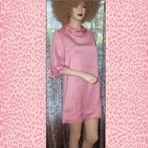 Chic Mod 60s Mini Beaded Sequined Pink Dress