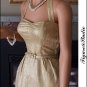 40's Gold Brocade Wiggle Bombshell Halter Vintage Dress & Jeweled Jacket Set